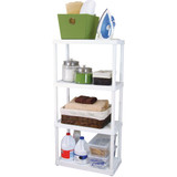Gracious Living 4 Shelf Light Duty White Solid Unit