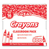 Cra-Z-Art® Crayons, 16 Assorted Colors, 800/pack 74004