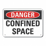 Lyle Danger Sign,7 in x 10 in,Aluminum LCU4-0364-NA_10X7