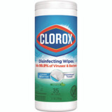 Clorox® Disinfecting Wipes, 1-Ply, 7 x 8, Fresh Scent, White, 35/Canister 01593