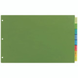 Avery® Insertable Big Tab Plastic Dividers, 8-Tab, 11 X 17, Green, 1 Set 11179