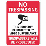 Lyle Rflctv No Trespassing Sign,18x12in,Alum T1-1073-DG_12x18