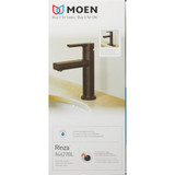 Moen Rinza 1-Handle Lever Centerset Bathroom Faucet, Matte Black 84627BL 446806