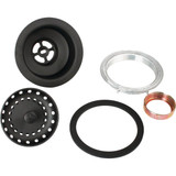Keeney Work Horse 3-1-2 In. to 4 In. Black Stainless Steel Strainer K5414BLK 463498