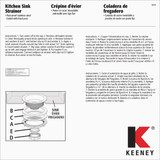 Keeney Work Horse 3-1-2 In. to 4 In. Black Stainless Steel Strainer K5414BLK 463498