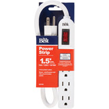 Do it Best 4-Outlet White Power Strip with 1-1/2 Ft. Cord LTS-4
