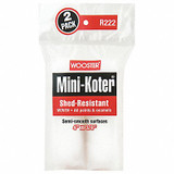 Wooster Mini Rollers,4"L,3/8"Nap,Woven,PK2 R222-4