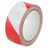 Sim Supply Floor Tape,Red/White,1 1/2 inx54 ft,Roll  20TD65