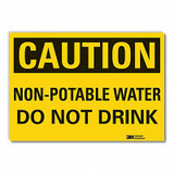 Lyle Potable Water Caution Rflctv Label,5x7in LCU3-0325-RD_7x5