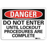 Lyle Danger Sign,7 in x 10 in,Aluminum U3-1324-RA_10X7