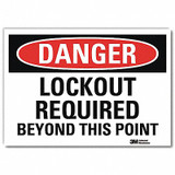 Lyle Danger Sign,5inx7in,Reflective Sheeting U3-1769-RD_7X5