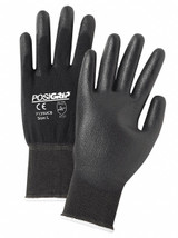 Coated Gloves,PU,Nylon,Black,2XL,PR,PK12