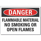 Lyle Flammable Mtrl Danger Labl,5x7in,Polyest LCU4-0609-ND_7X5