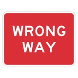 Lyle Wrong Way Traffic Sign,12" x 18"  T1-6172-DG_18x12