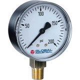 Global Industrial 2"" Pressure Gauge 160 PSI 1/4"" NPT LM Steel