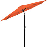 Bond Shade Factory 9 Ft. Aluminum Auto Crank Sunburst Orange Patio Umbrella