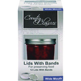 Country Classics Wide Mouth Canning Jar Lids & Bands (12-Count) Pack of 12