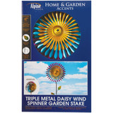 Alpine 47 In. H. Triple Metal Daisy Wind Spinner Garden Stake KIY336 832159