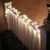 Alpine 10-1/2 Ft. 60-Light Cool White LED Battery Operated Copper String Light Set