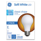 GE Classic Led Soft White Non-Dim A19 Light Bulb, 8 W, 4/pack 99190