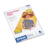 Epson® Glossy Photo Paper, 9.4 Mil, 8.5 X 11, Glossy White, 50/pack S041649