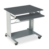 Safco® Empire Mobile Pc Cart, 29.75" X 23.5" X 29.75", Anthracite/silver 945ANT