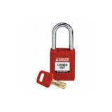 Brady Lockout Padlock,Red,1-13/16" H Body NYL-RED-38ST-KD