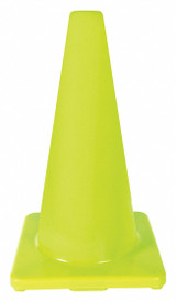 Sim Supply Traffic Cone,18 In.Fluorescent Lime  6FHA3