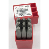 Manufacturer Varies Number Set,3/32 In. H,Steel 1F106