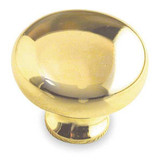 Sim Supply Cabinet Knob,Round,Brass,PK5  1XNR5