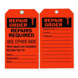 Manufacturer Varies Rpr Ord Tag,7 x 4 In,Bk/R,ISO 9001,PK10 2RMU8