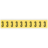 Brady Number Label,1in.H Character,Vinyl Cloth 3430-3