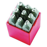 Manufacturer Varies Number Set,3/32 In. H,Steel 1F102