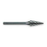 Widia Carbide Bur,Inc. Angle,1/4",Double Cut M41464