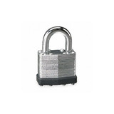 Sim Supply Keyed Padlock, 3/4 in,Rectangle,Silver  1XRT5