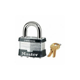 Master Lock Keyed Padlock, 15/16 in,Rectangle,Silver 25