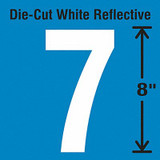 Stranco Die-Cut Reflective Number Label, 7 DWR-SINGLE-8-7