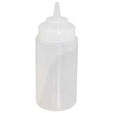 Crestware Squeeze Bottle,7 1/2",Clear,Plastic,PK12 SB16CW