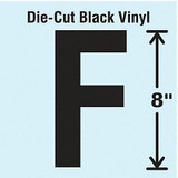 Stranco Die Cut Letter Label,F DBV-SINGLE-8-F