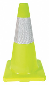 Sim Supply Traffic Cone,18 In.Fluorescent Lime  6FHA6