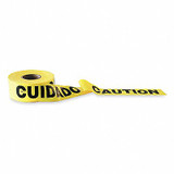 Sim Supply Barricade Tape, Yellow, 1,000 ft L, 3 in  1N922