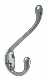 Sim Supply Double Point Hook,2 Ends,Chrome  1XNG3