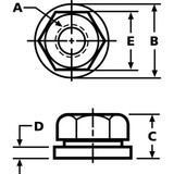 Te-Co FlngNt,Stl,Blk Oxd,24x21mm,1PK 61605