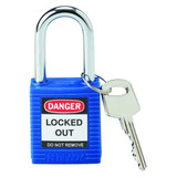 Brady Lockout Padlock,KD,Blue,1-3/4"H 99556