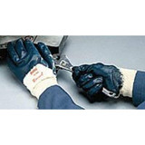 Ansell Coated Gloves,3-4 Dip,Wh-Blue,9,PR 47-400