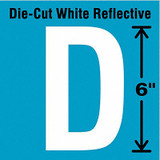 Stranco Die-Cut Reflective Letter Label,D,6In H DWR-6-D-EA