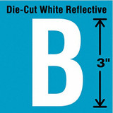 Stranco Die-Cut Refl. Letter Label,B,3In H,PK5 DWR-3-B-5