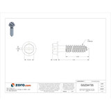 Mkt Fastening Concrete Anchor Screw,Hex,1/4 in,PK25 H4175SP