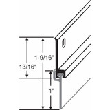 Sim Supply Weatherstrip Sweep,Vinyl Insert,36" L  900-8179M