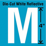 Stranco Die-Cut Refl. Letter Label,M,4In H,PK5 DWR-4-M-5